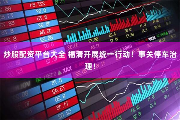 炒股配资平台大全 福清开展统一行动！事关停车治理！